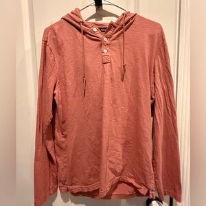 Michael Kors Lightweight Hooded Henley Long Sleeve Shirt Men’s S